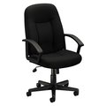 Hon Basyx Executive Chair, Plastic, Fixed Arms, Black VL601VA10T
